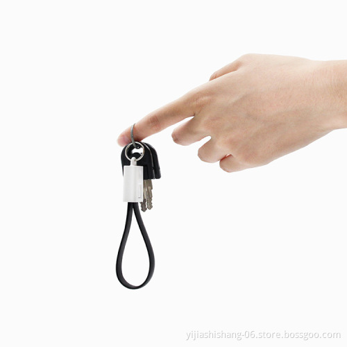Yijiashishang 20cm Short Keychain USB Charge Data Cable for iPhone